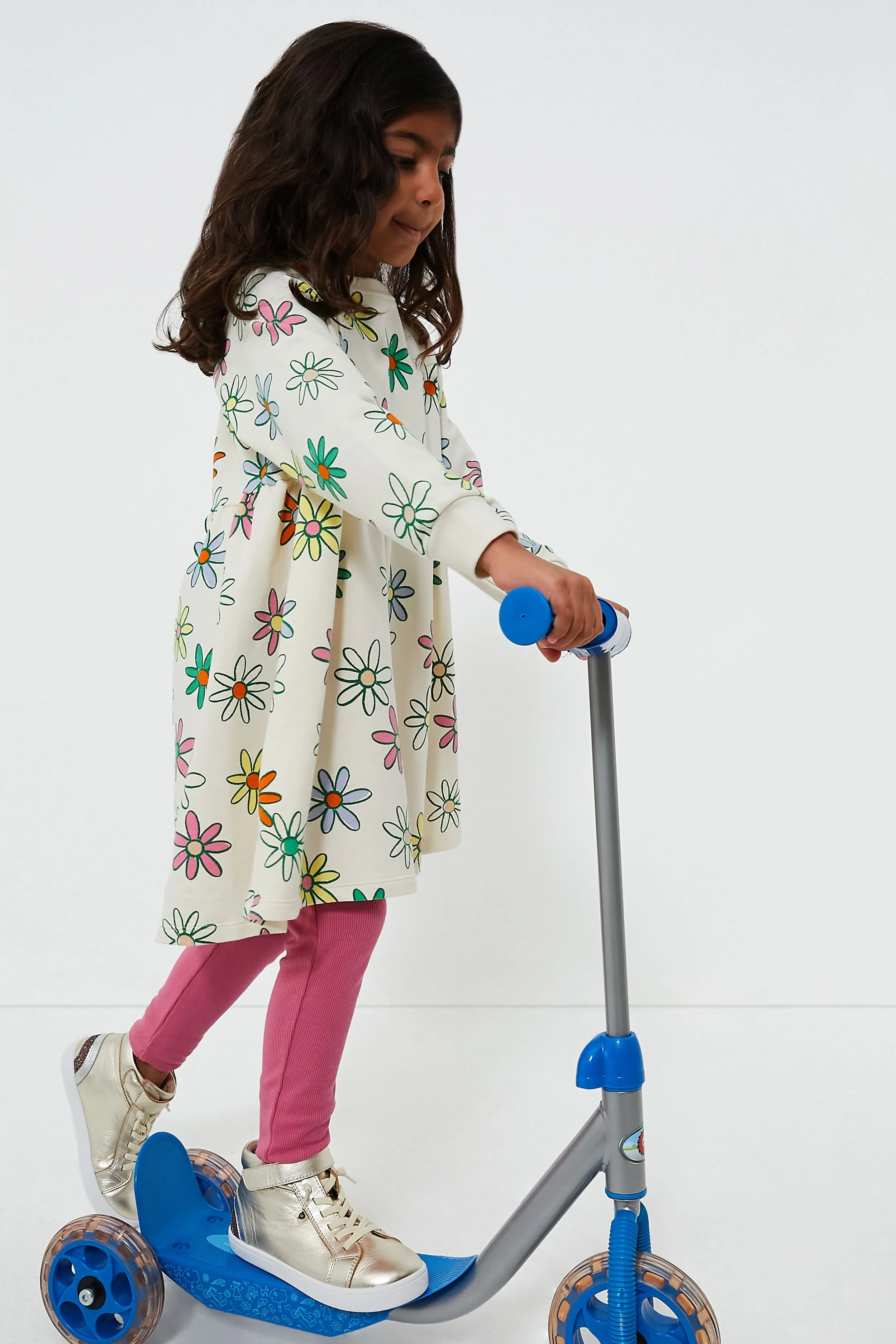 Painted Daisies Raglan Dress and Rib Leggings