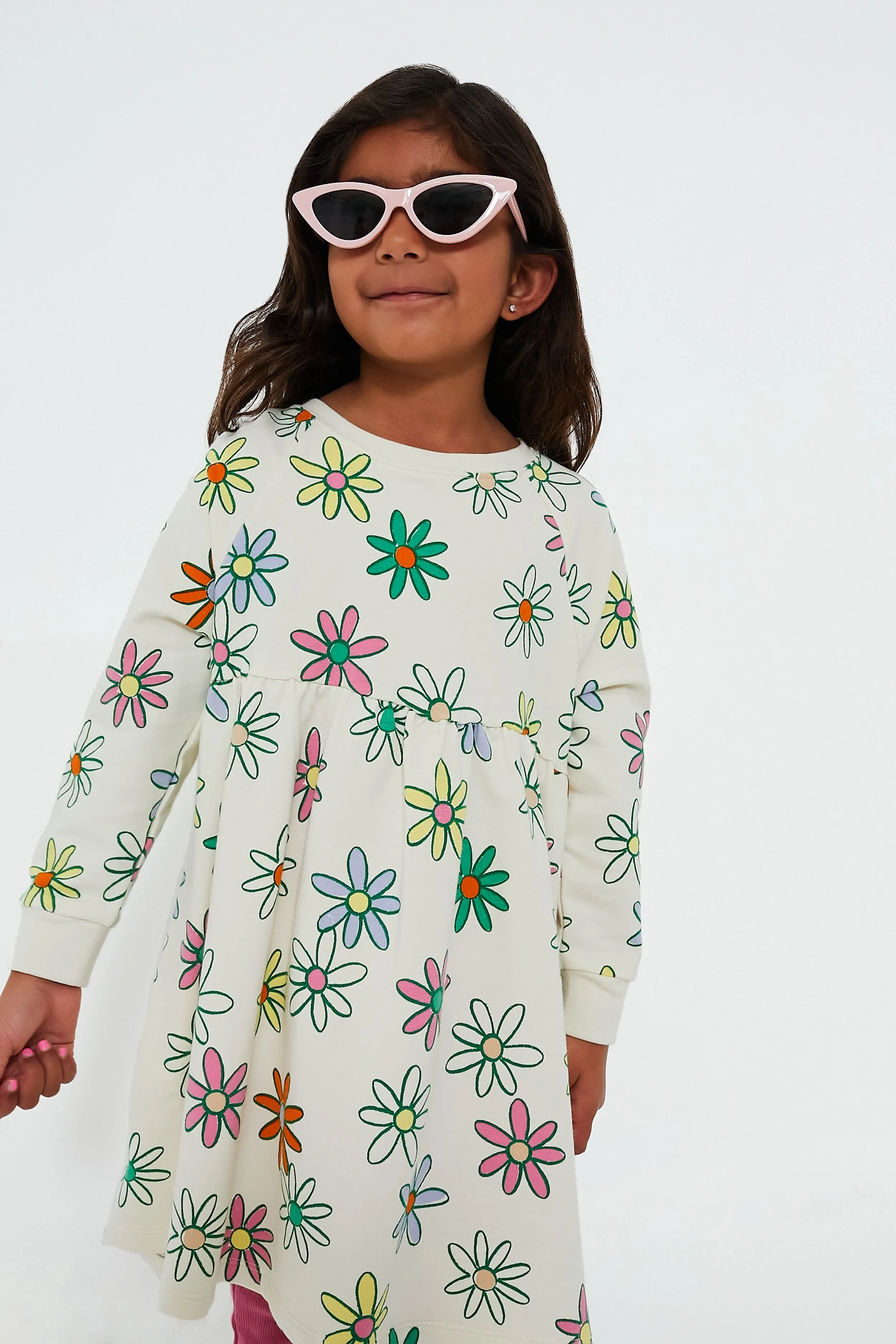 Painted Daisies Raglan Dress and Rib Leggings