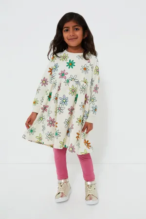 Painted Daisies Raglan Dress and Rib Leggings