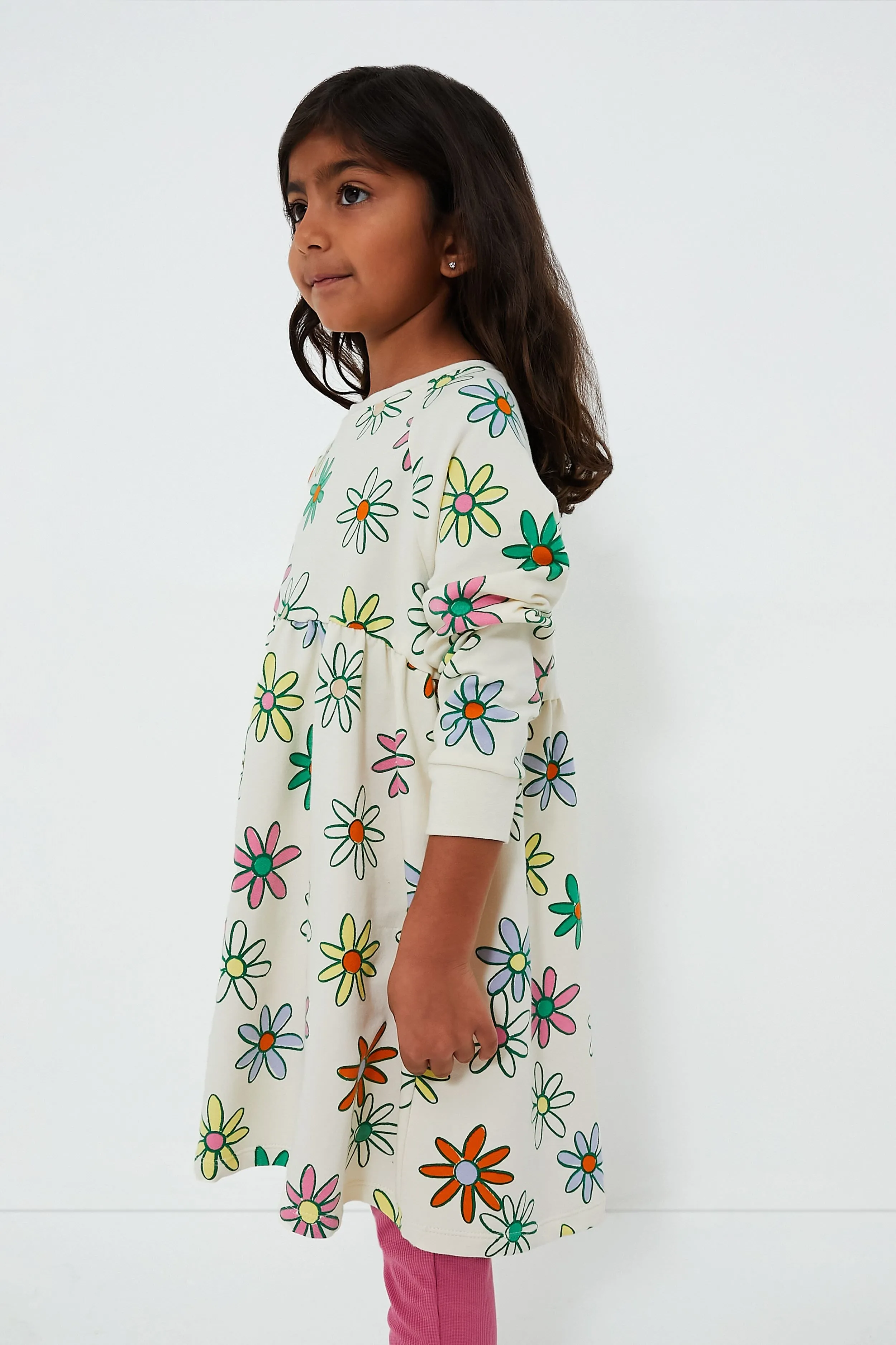 Painted Daisies Raglan Dress and Rib Leggings