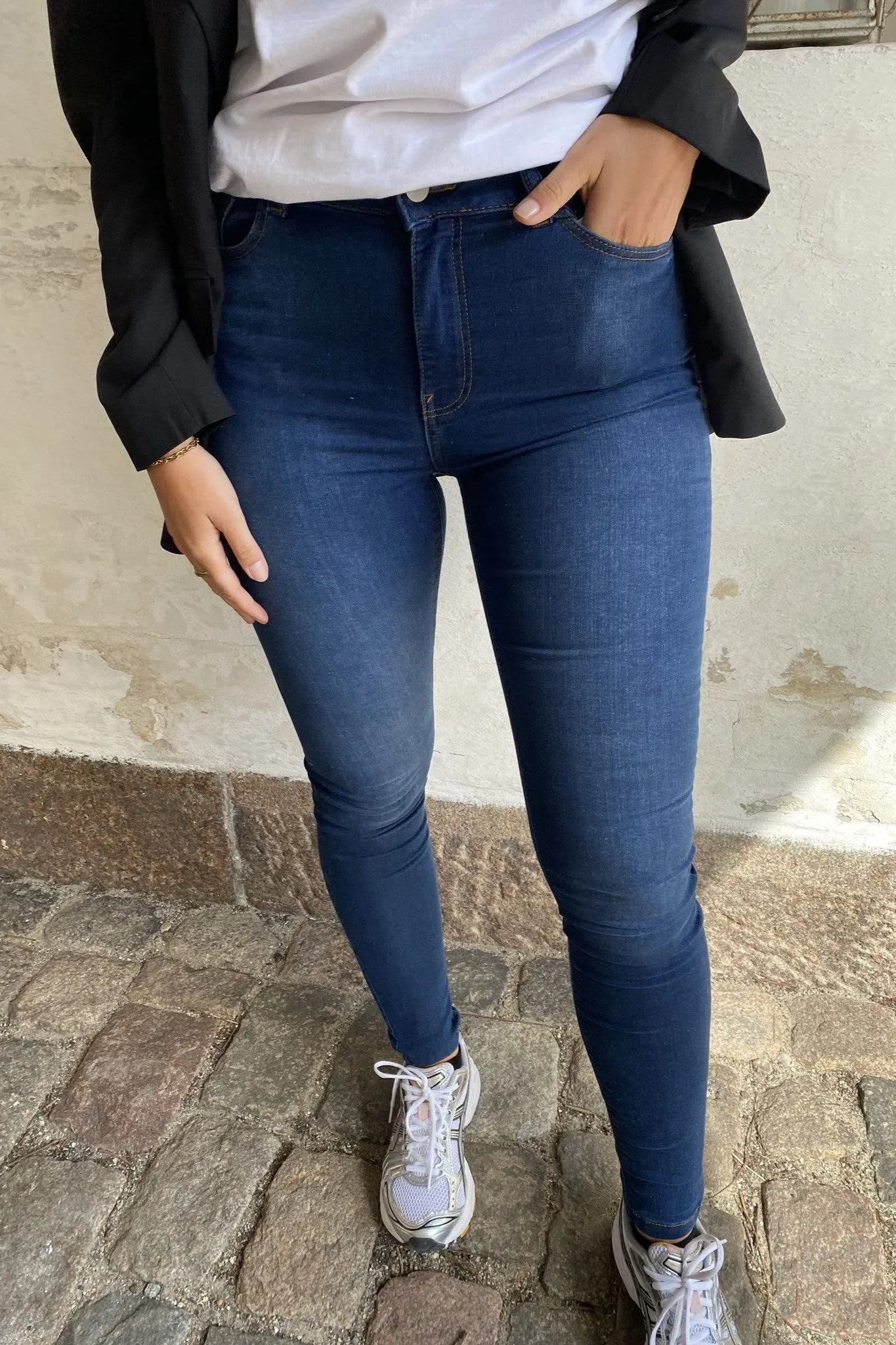 Performance Jeans - Blue denim (high-waist)