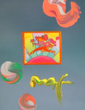 Peter Max Flower Jumper Blue