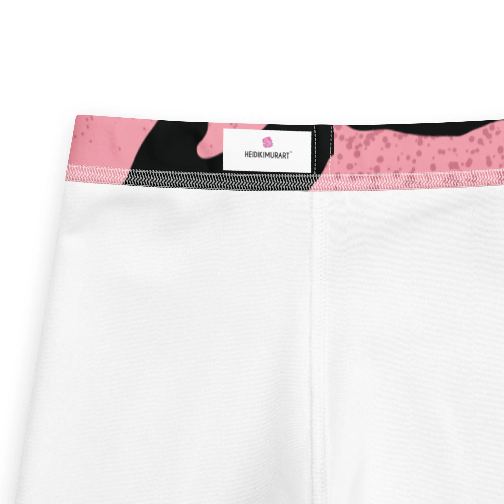 Pink Tiger Striped Kid's Leggings, Designer Abstract Colorful Boy's or Girl's Gym Tights-Made in USA/EU/MX