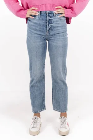 Pistola Cassie Super High Rise Straight Crop Jeans - Cambridge