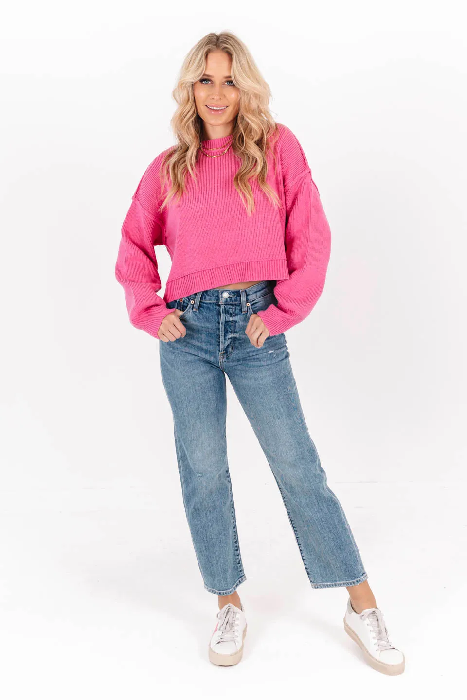 Pistola Cassie Super High Rise Straight Crop Jeans - Cambridge