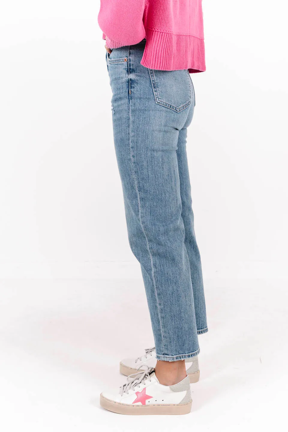 Pistola Cassie Super High Rise Straight Crop Jeans - Cambridge