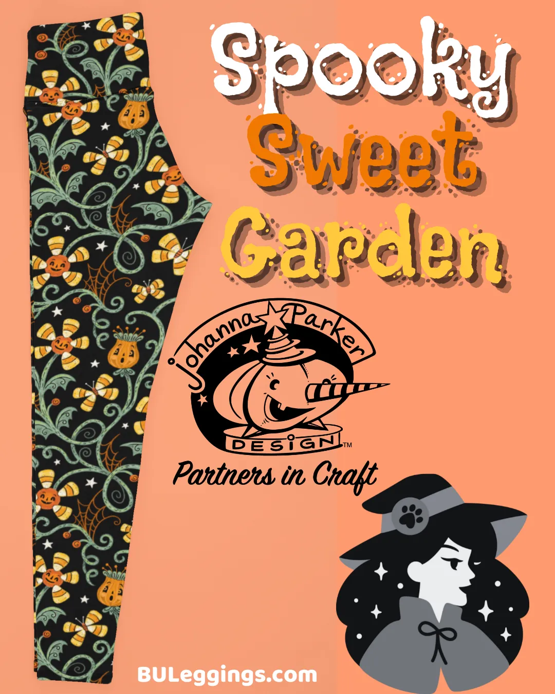 Pre-Order: Spooky Sweet Garden (Johanna Parker Exclusive) - High-quality Handcrafted Vibrant Leggings