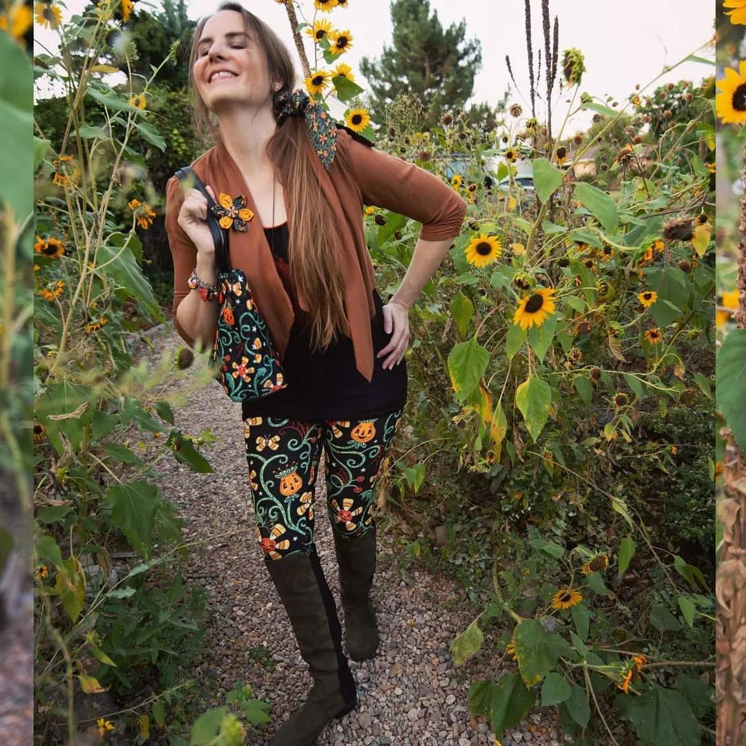 Pre-Order: Spooky Sweet Garden (Johanna Parker Exclusive) - High-quality Handcrafted Vibrant Leggings
