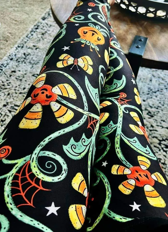 Pre-Order: Spooky Sweet Garden (Johanna Parker Exclusive) - High-quality Handcrafted Vibrant Leggings