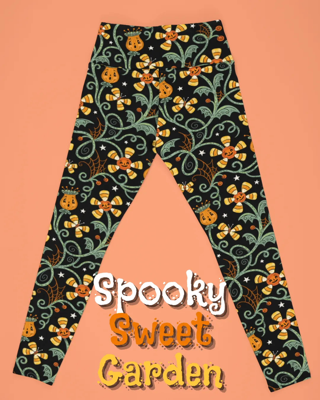Pre-Order: Spooky Sweet Garden (Johanna Parker Exclusive) - High-quality Handcrafted Vibrant Leggings
