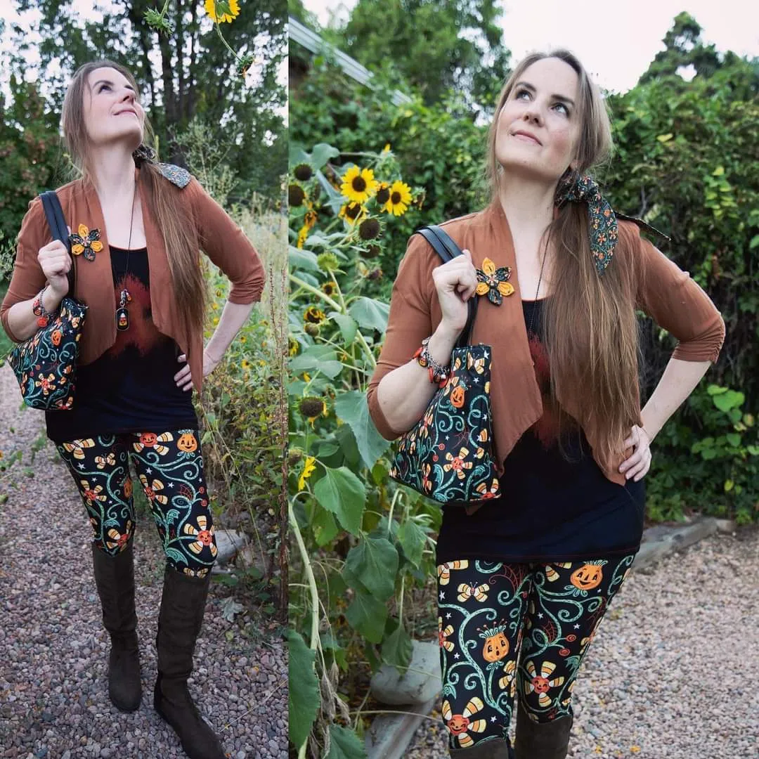Pre-Order: Spooky Sweet Garden (Johanna Parker Exclusive) - High-quality Handcrafted Vibrant Leggings