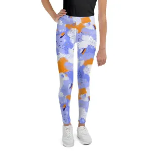 Purple Abstract Youth Leggings