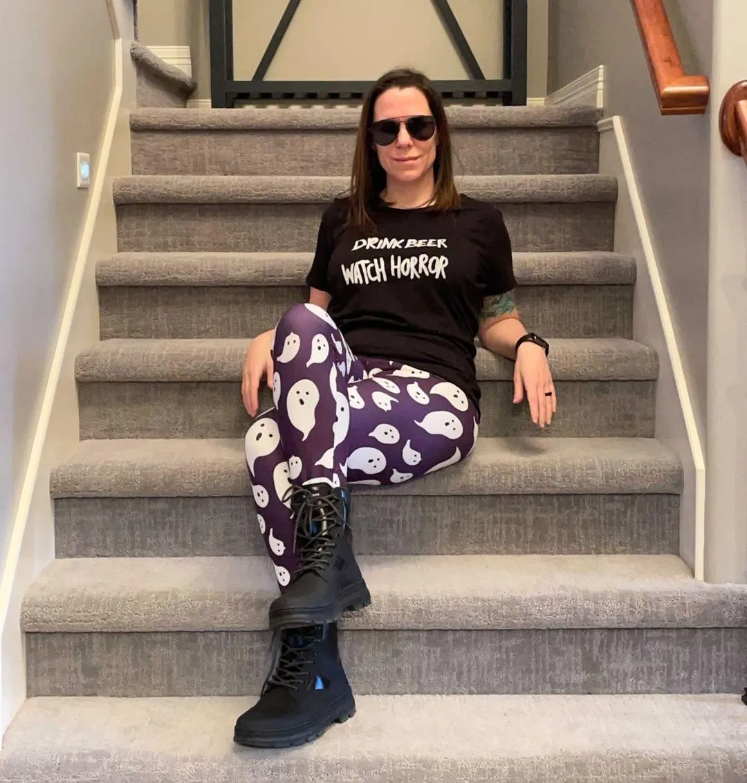 Purple Ghosts (Exclusive) - High-quality Handcrafted Vibrant Leggings