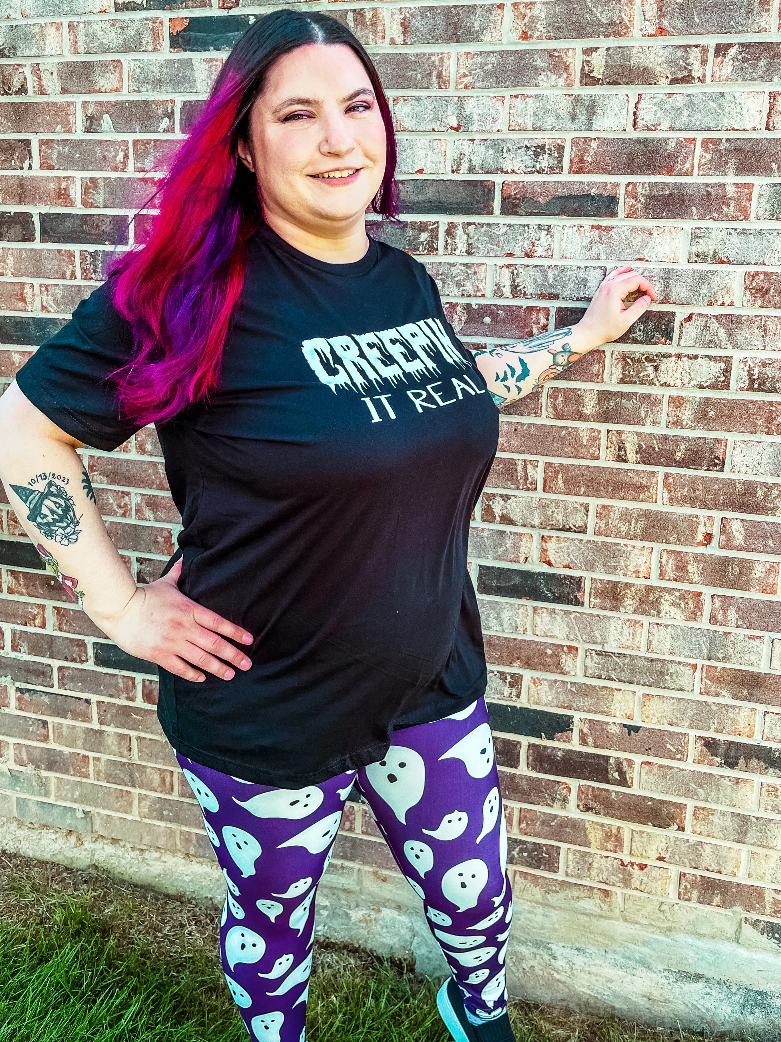 Purple Ghosts (Exclusive) - High-quality Handcrafted Vibrant Leggings