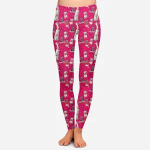 Red Christmas Doggies All-Over-Print - High-quality Handcrafted Vibrant Leggings