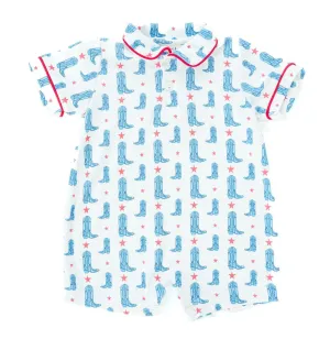 Red, White, and Blue Boots Harold Romper