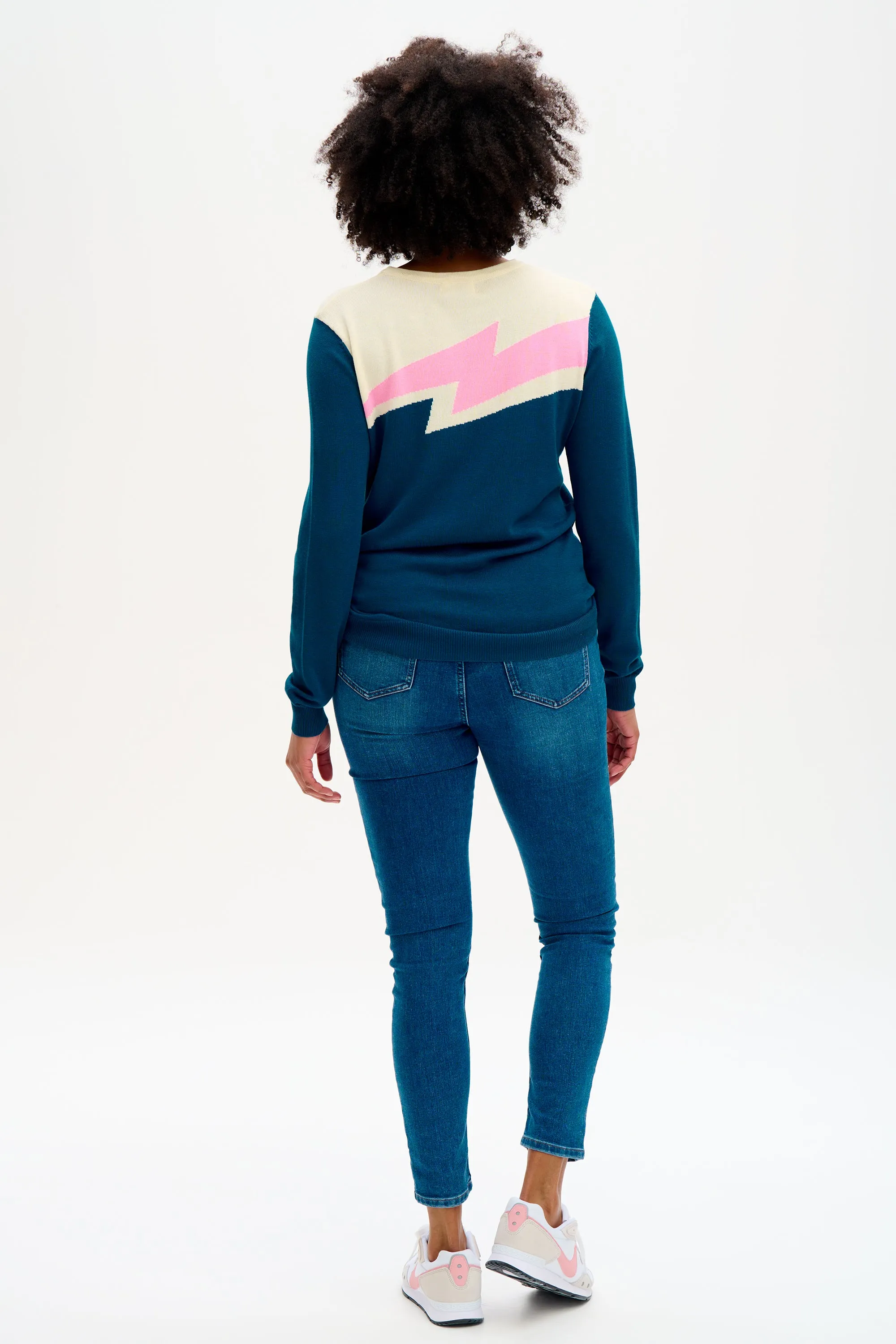 Rita Jumper - Teal Lightning Flash Split