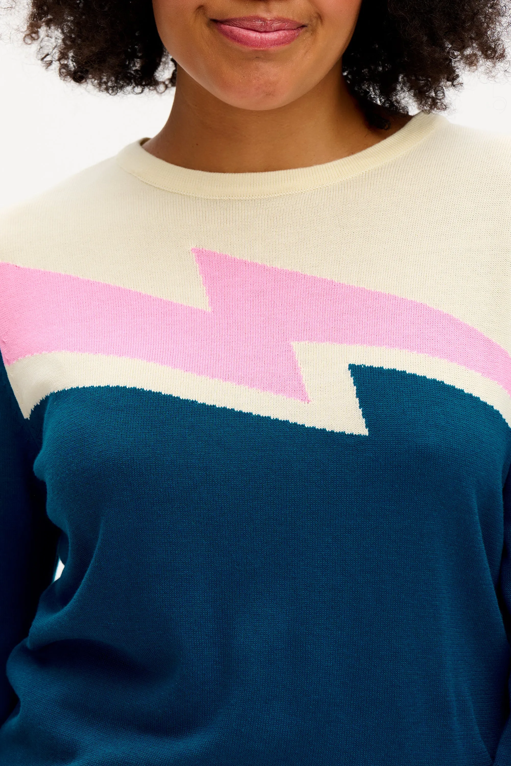 Rita Jumper - Teal Lightning Flash Split