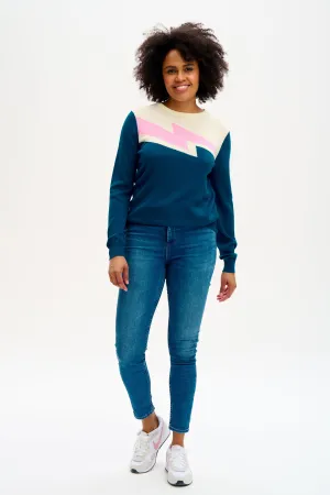 Rita Jumper - Teal Lightning Flash Split