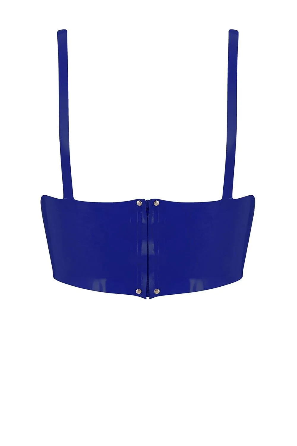 Royalblue Navy Latex Full Cup Longline Bra