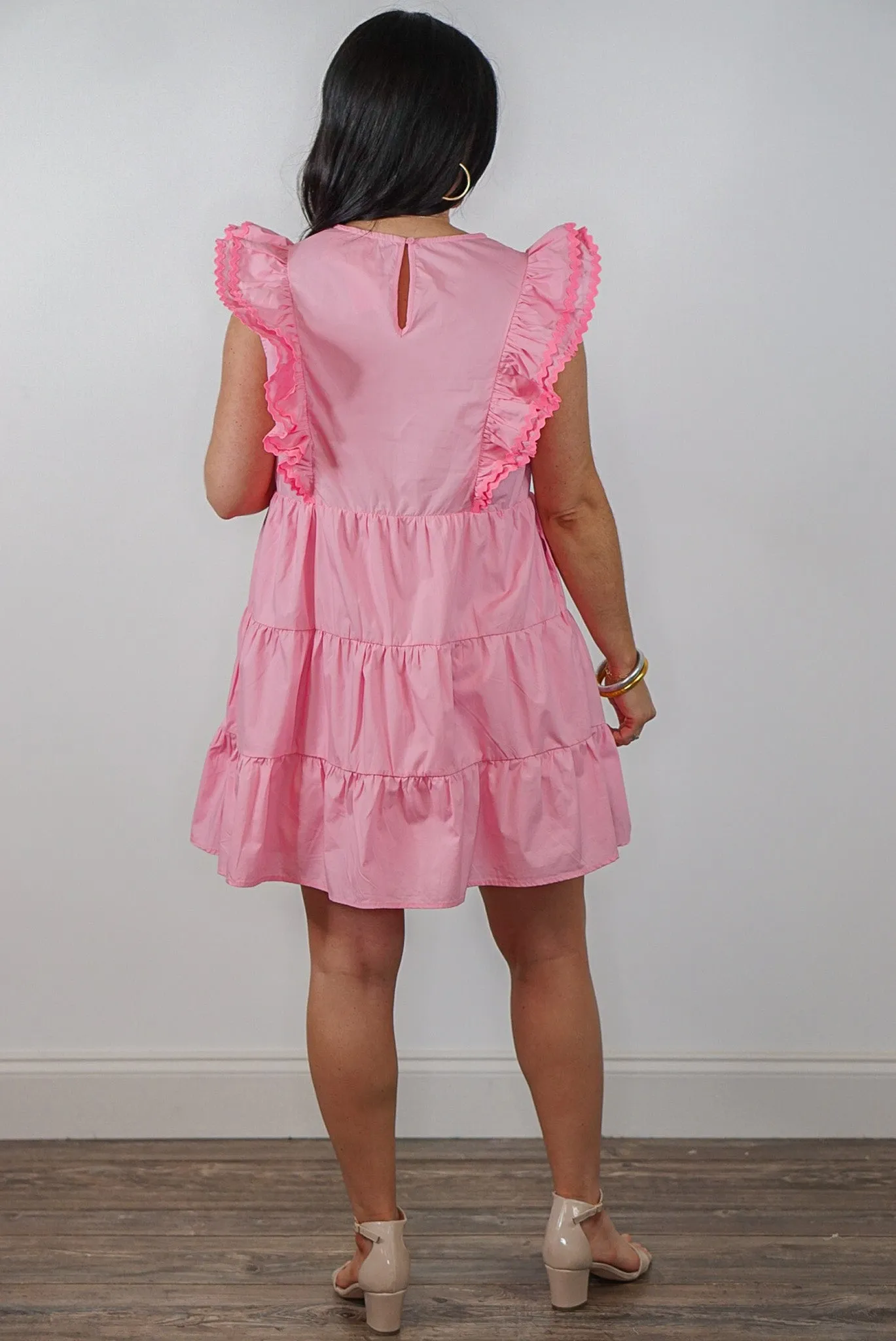 Ruffled Love Pink Babydoll Dress