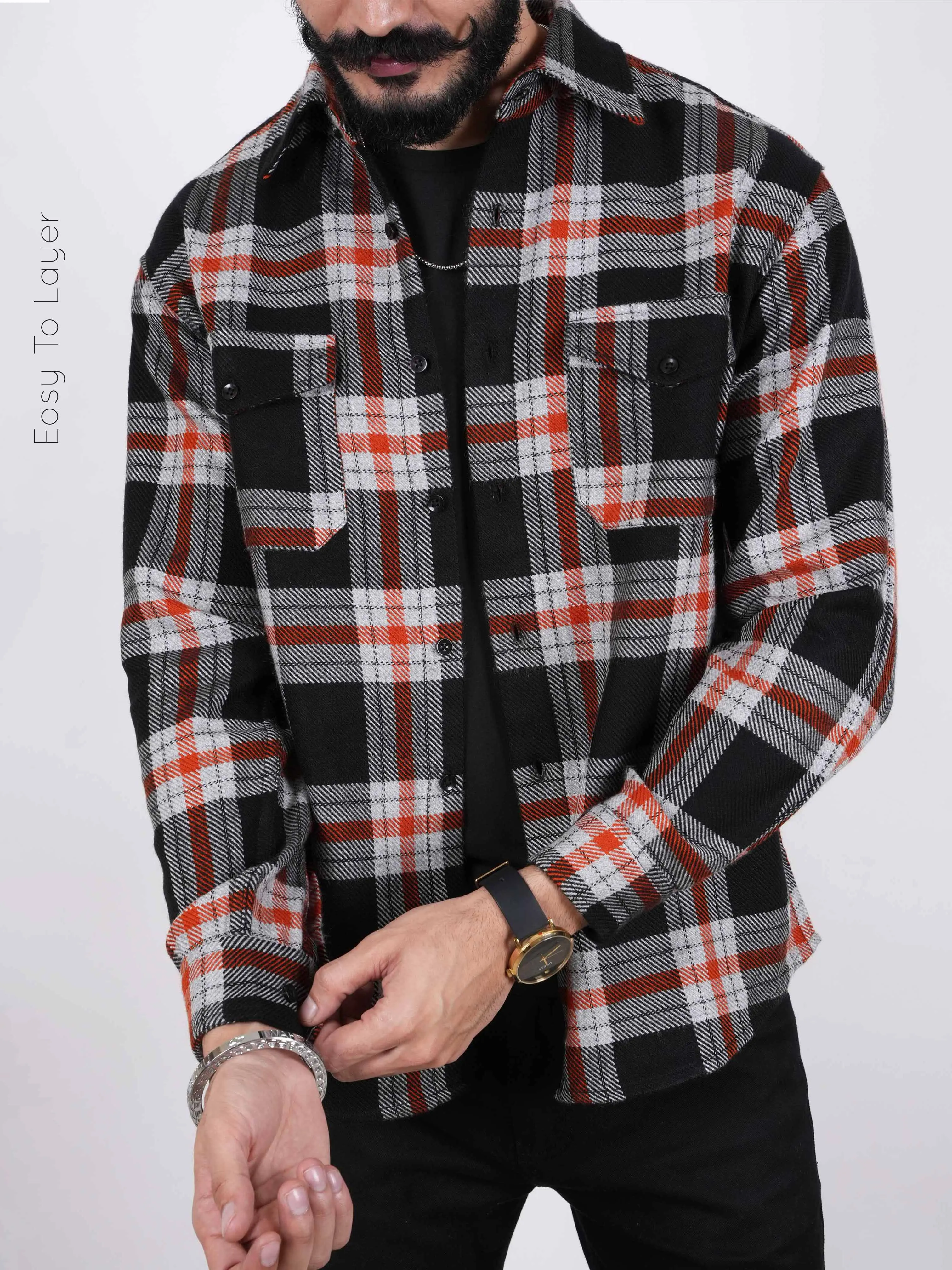 Rustic Black Shacket
