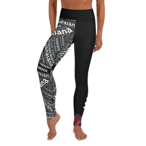 Sanskrit Leggings (Black) - Black Waistband
