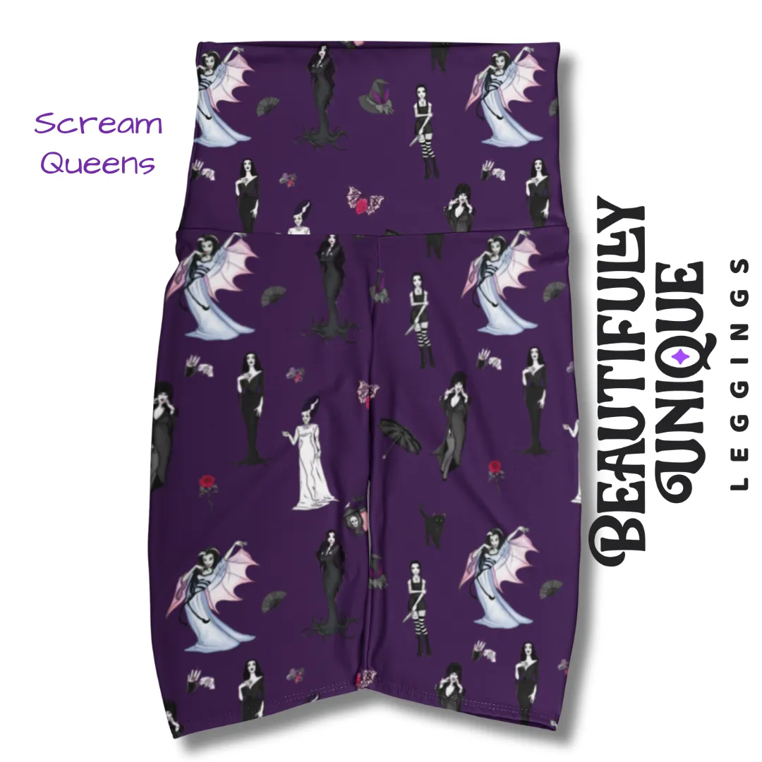 Scream Queens (Exclusive) Pocket Biker Shorts - High-quality Handcrafted Vibrant Bike Shorts