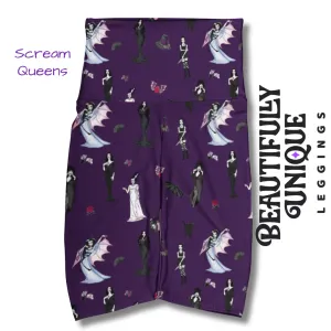Scream Queens (Exclusive) Pocket Biker Shorts - High-quality Handcrafted Vibrant Bike Shorts