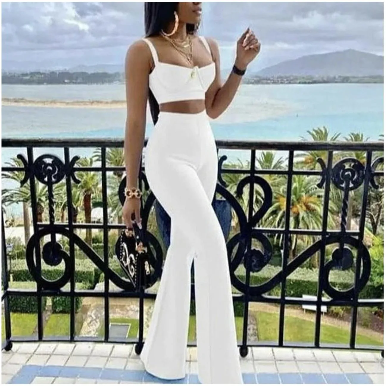 Sexy Two-piece Flared Set