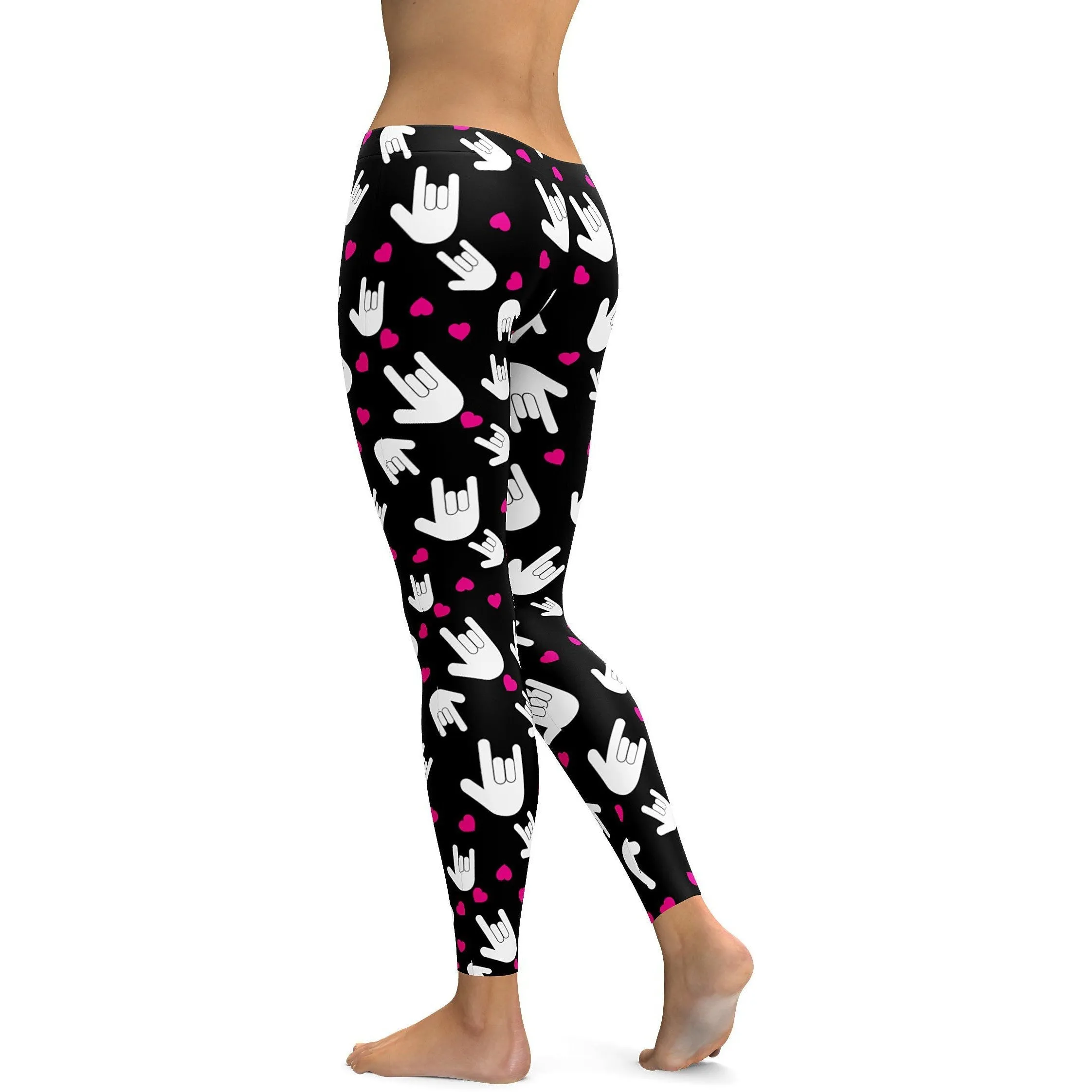 Sign Language I Love You Leggings