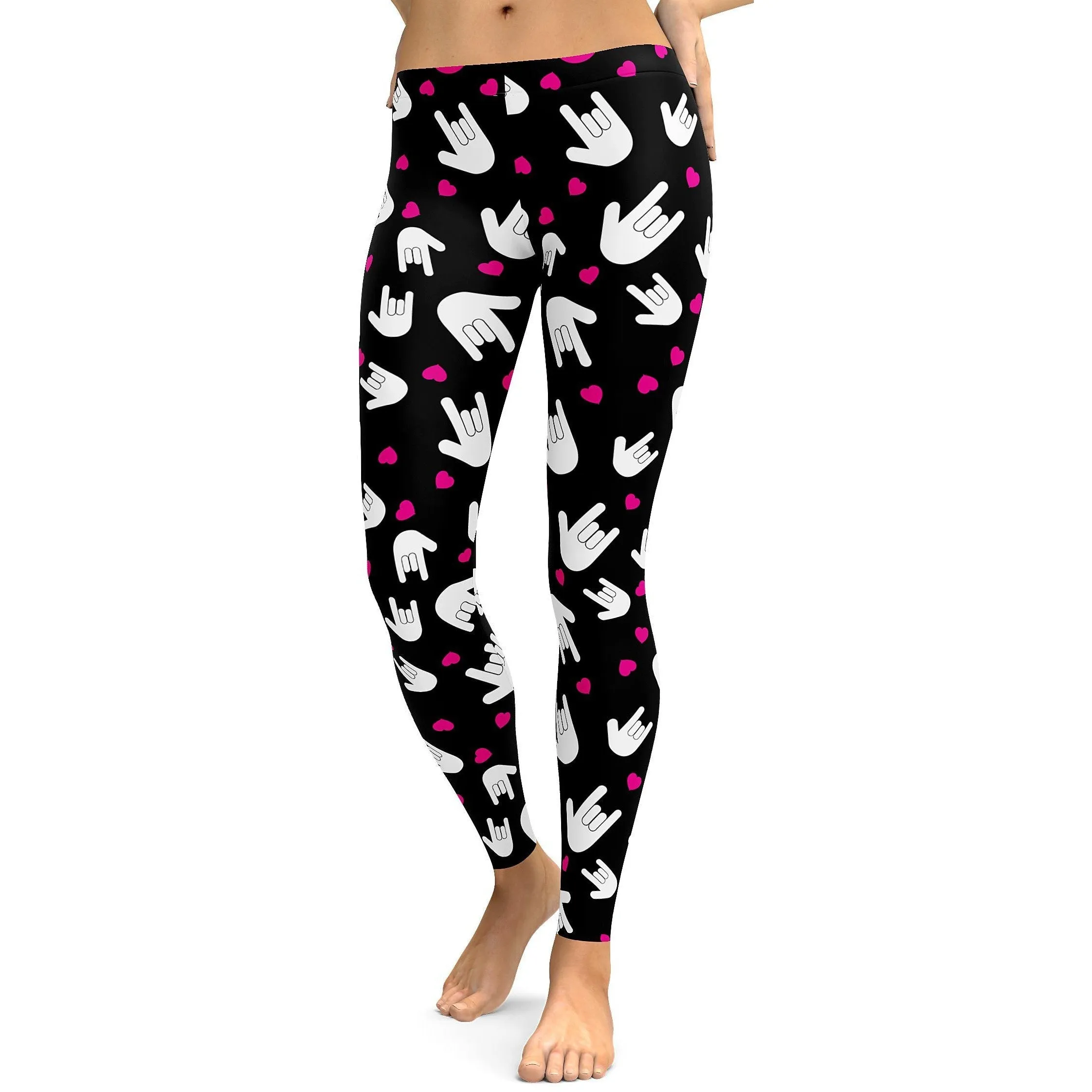 Sign Language I Love You Leggings