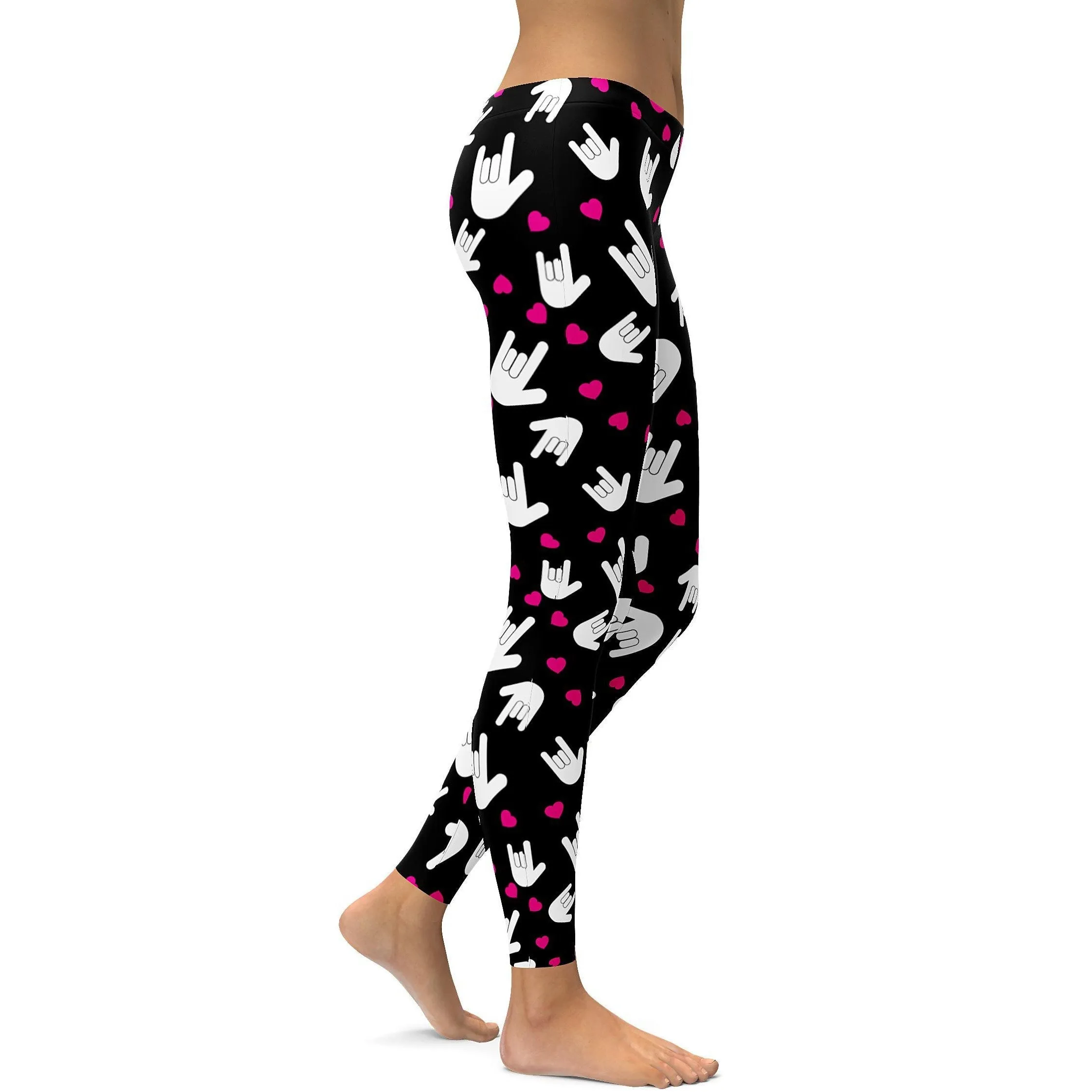 Sign Language I Love You Leggings