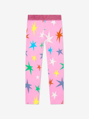 Stella McCartney Girls Star Leggings in Pink