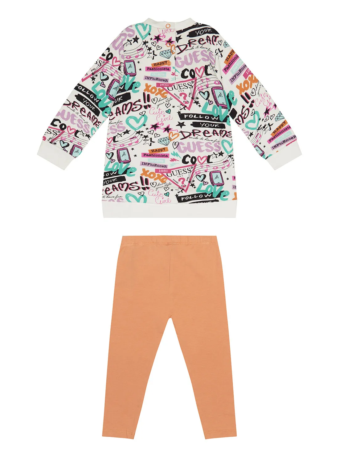 Street Graffiti Print Jumper And Leggings 2-Piece Set (0-12m)