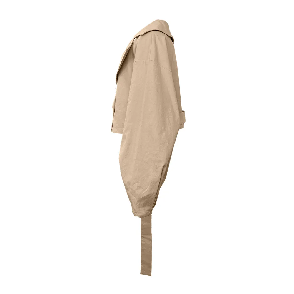 Sustainable Oversized Cropped Linen Jacket
