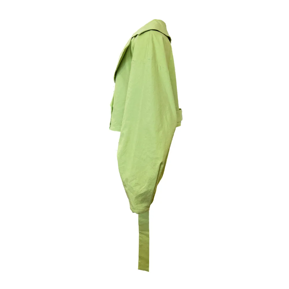 Sustainable Oversized Cropped Linen Jacket