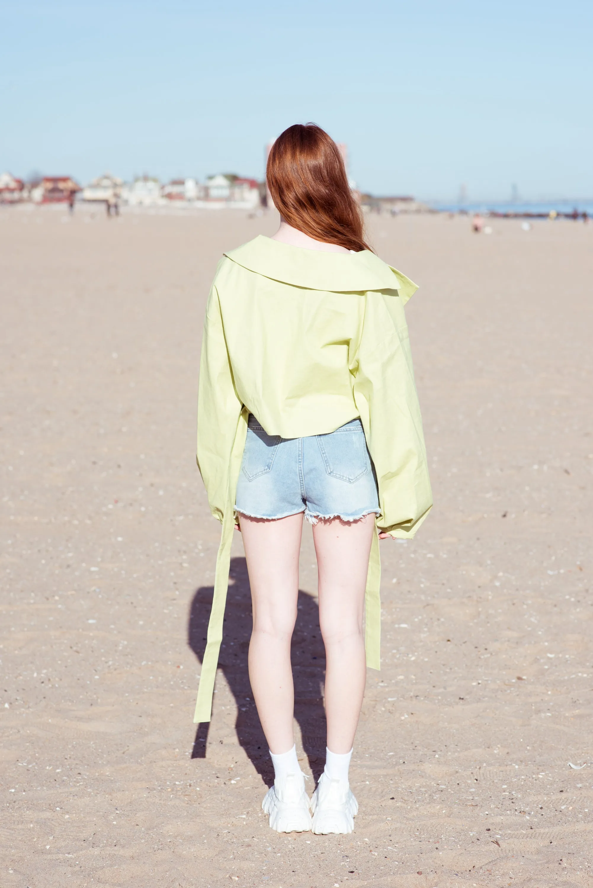 Sustainable Oversized Cropped Linen Jacket