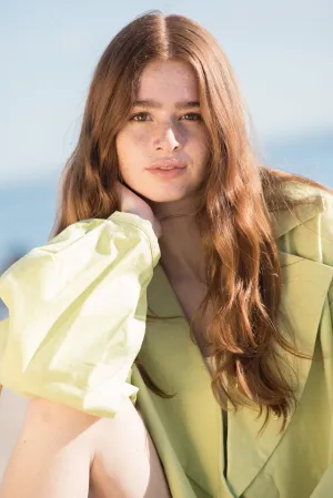 Sustainable Oversized Cropped Linen Jacket