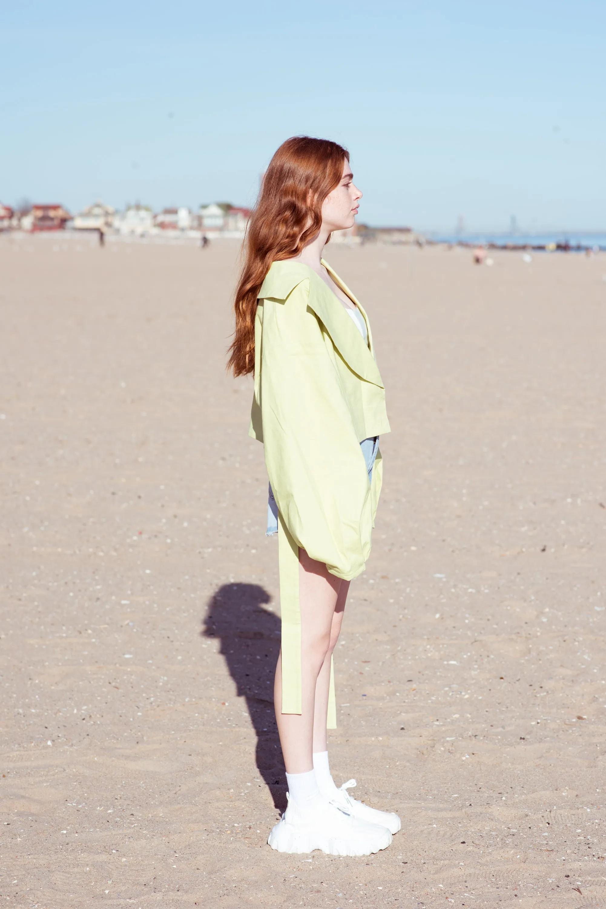 Sustainable Oversized Cropped Linen Jacket