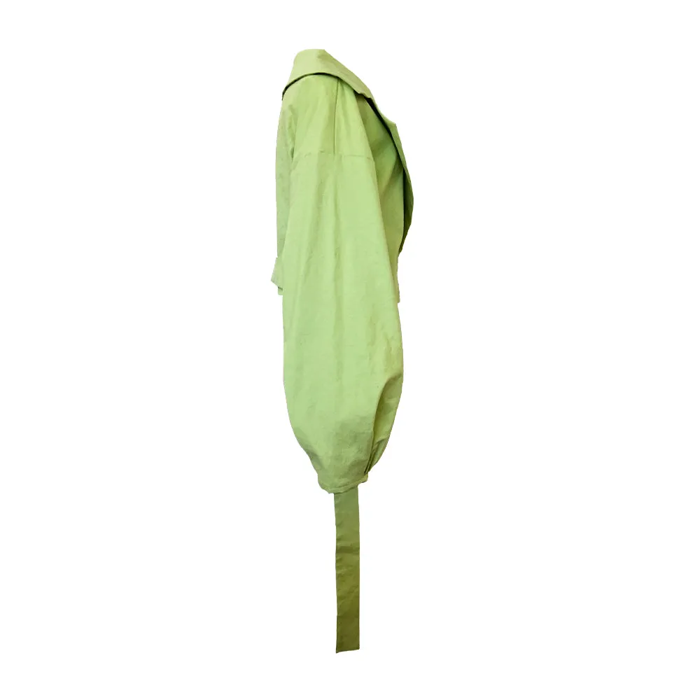 Sustainable Oversized Cropped Linen Jacket