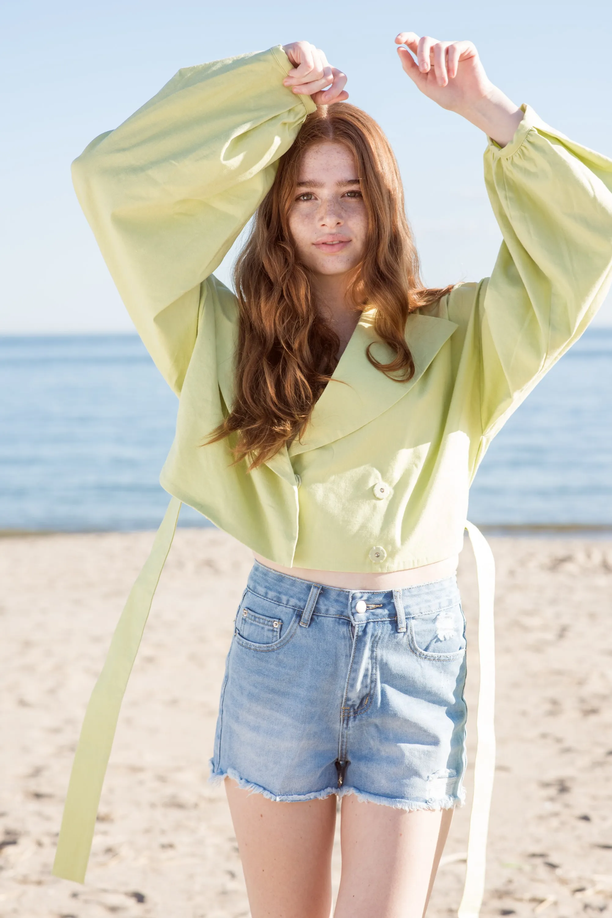 Sustainable Oversized Cropped Linen Jacket