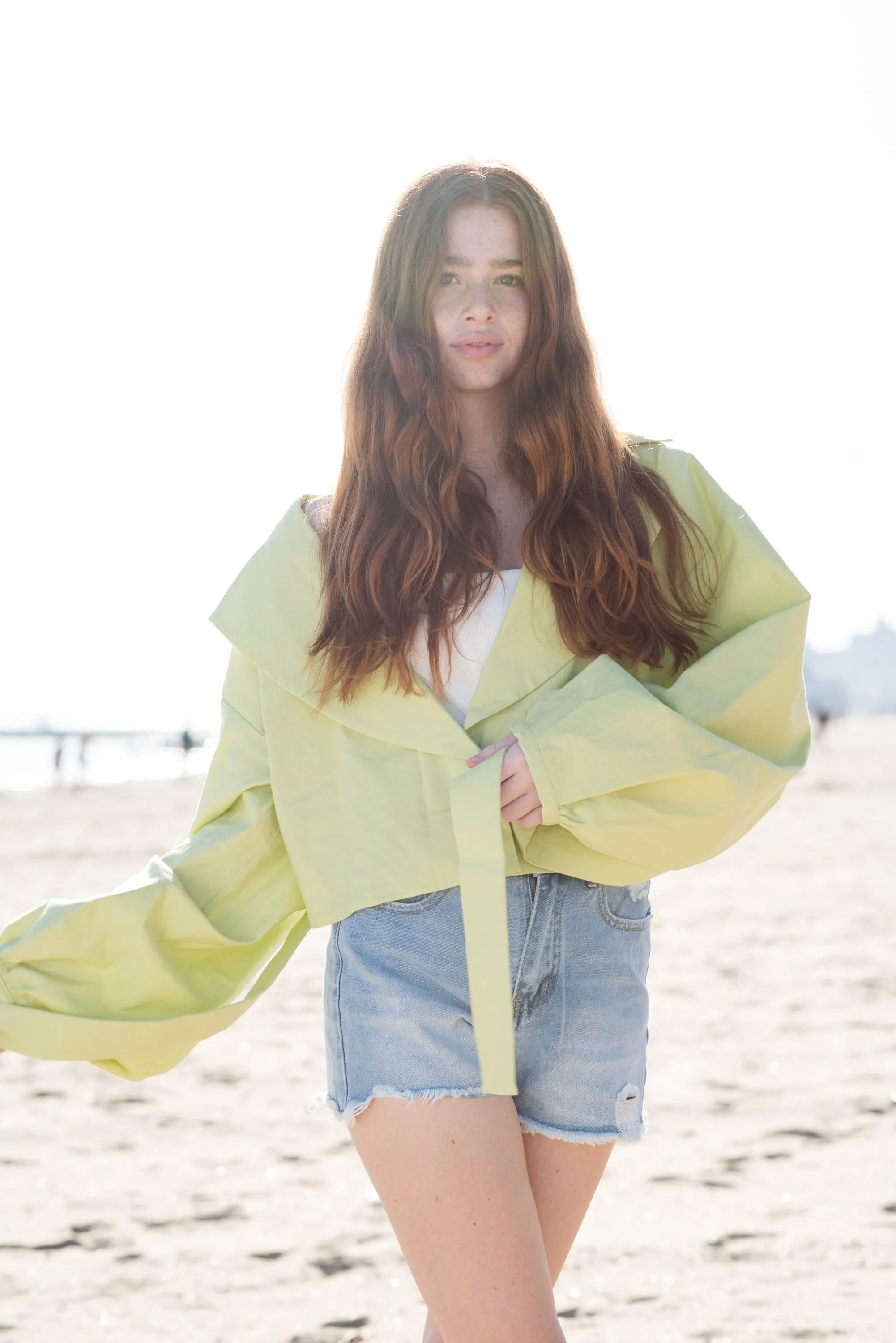 Sustainable Oversized Cropped Linen Jacket