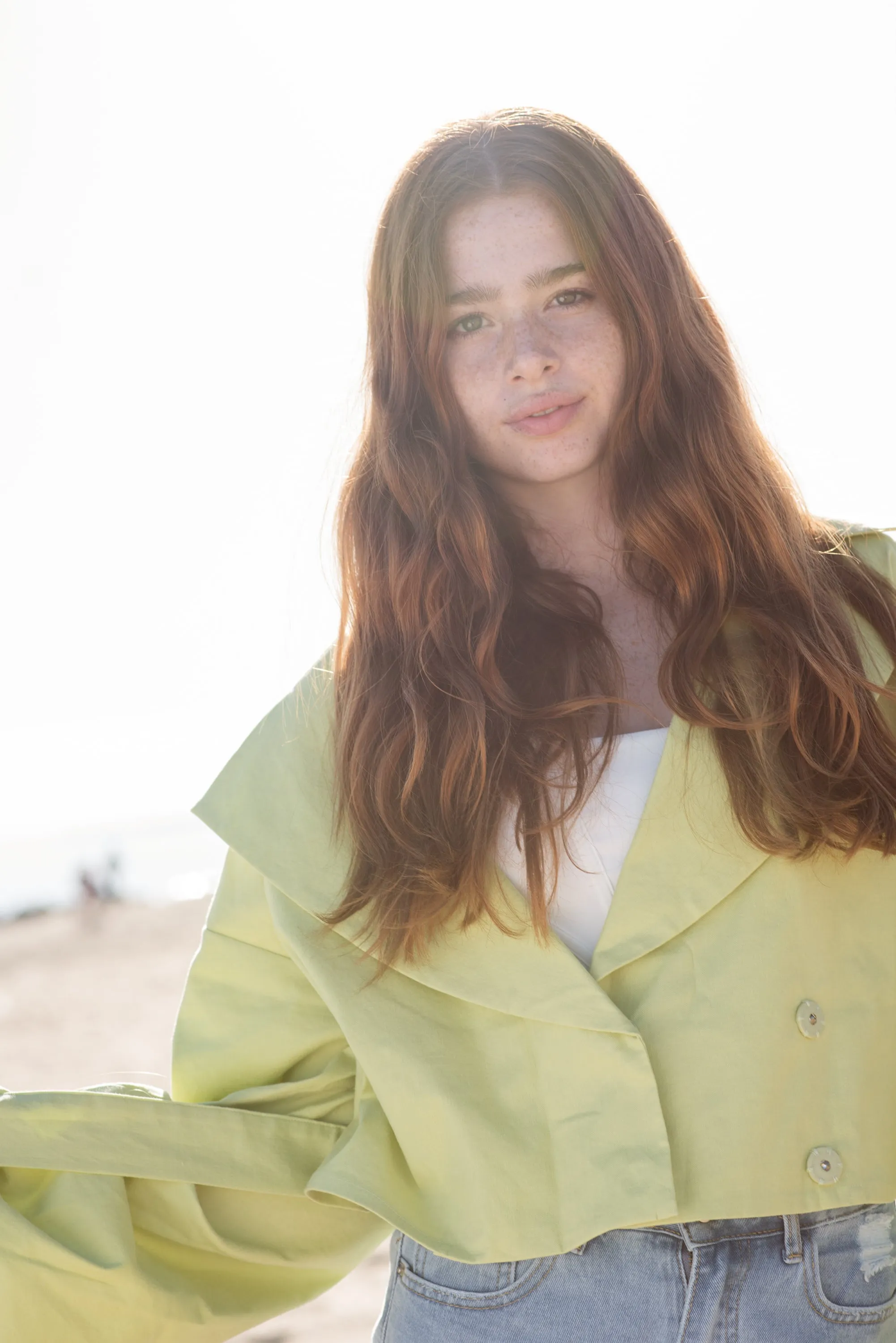 Sustainable Oversized Cropped Linen Jacket