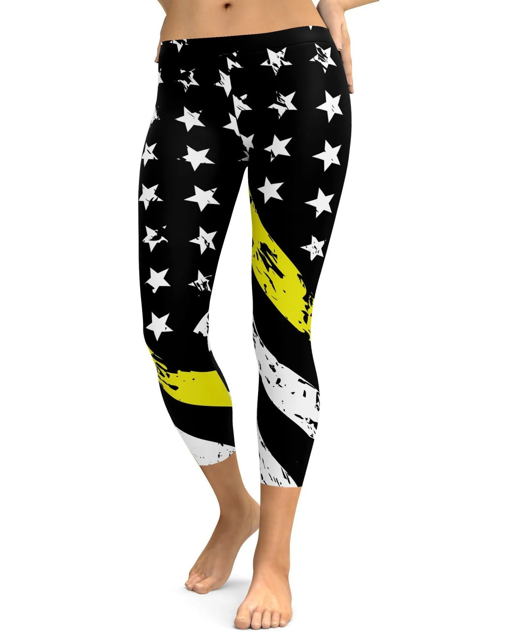 Thin Yellow Line Capris