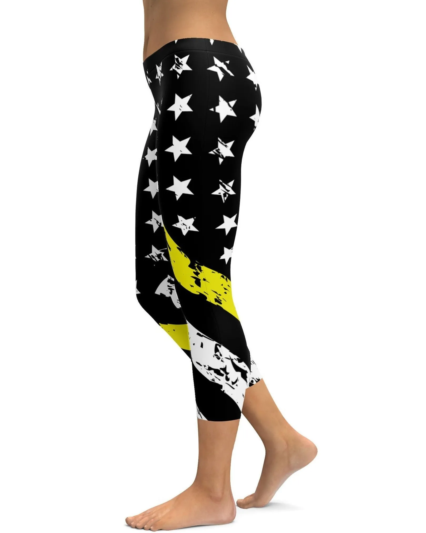 Thin Yellow Line Capris