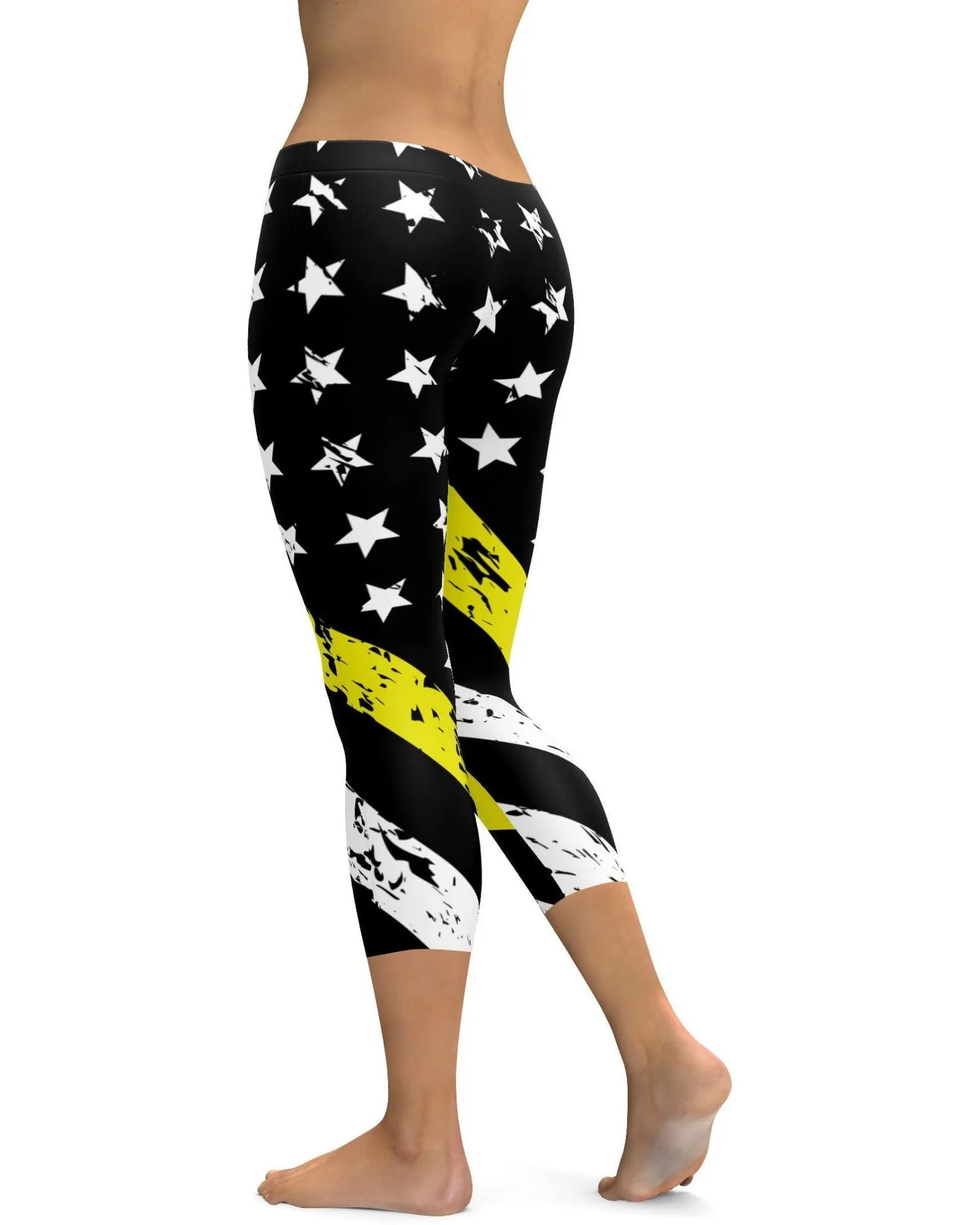 Thin Yellow Line Capris