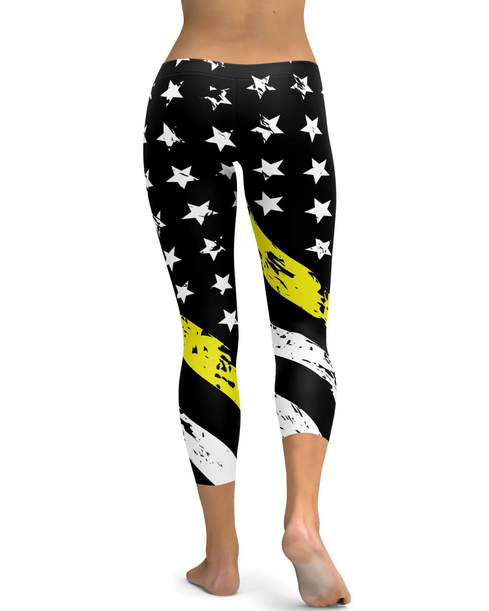 Thin Yellow Line Capris