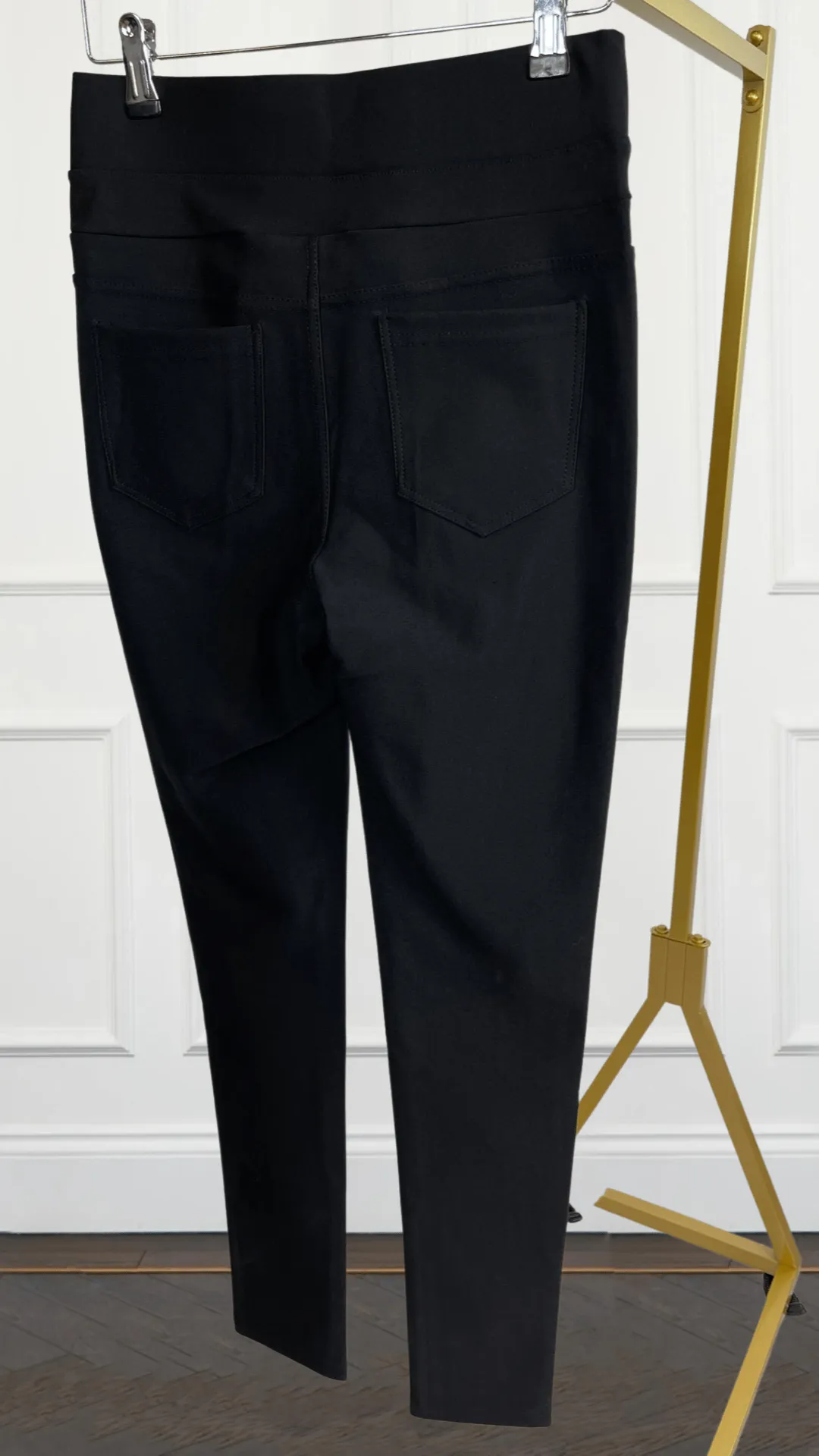 Toby - Black High Waist Stretch Button Legging