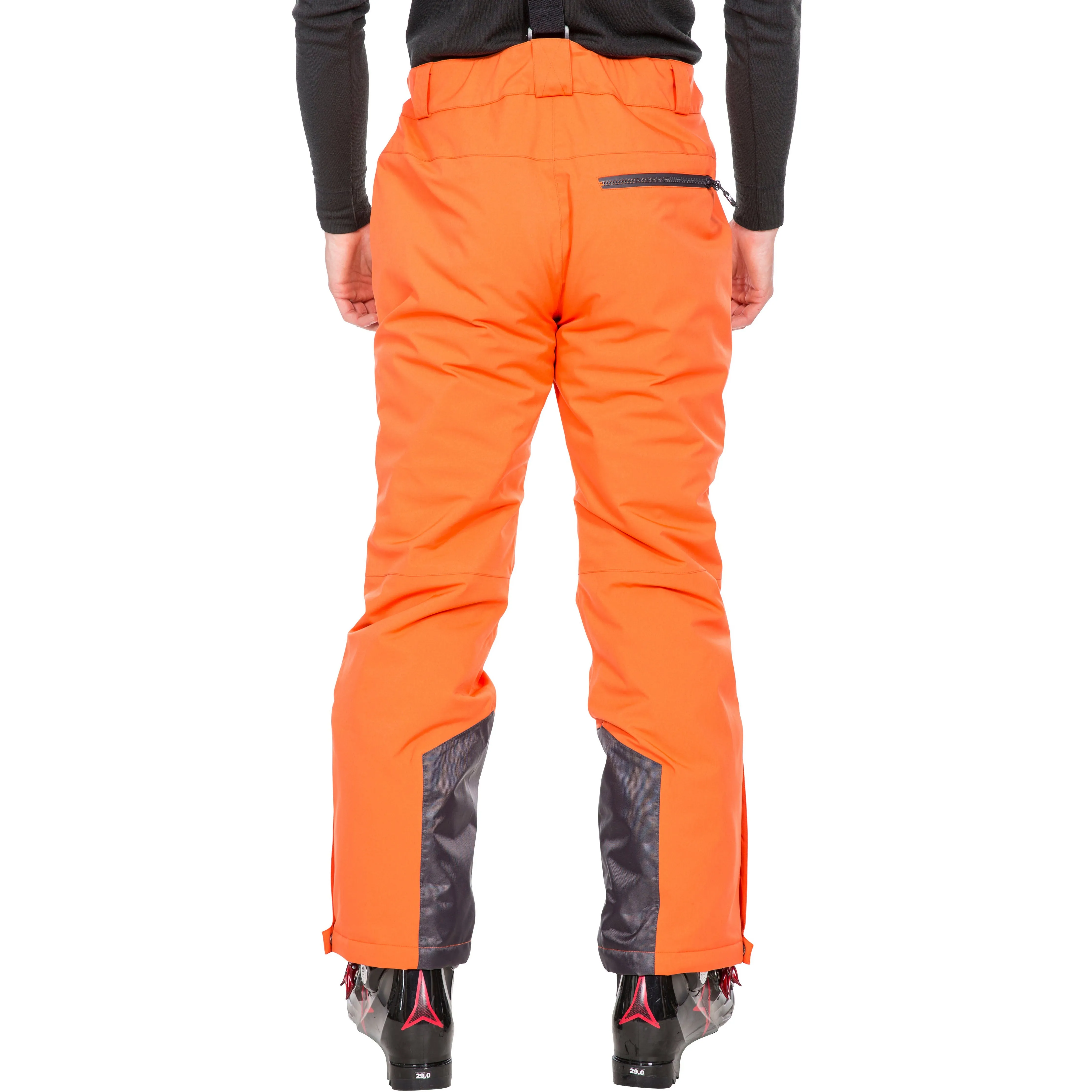 Trevor Mens Lightly Padded Slim Fit Ski Trousers in Orange